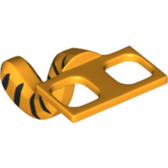 Minifigure, Body Wear Costume Tail Cat with Black Tiger Stripes Pattern