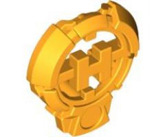 Hero Factory Chest Badge with 'H' and Flat Bottom