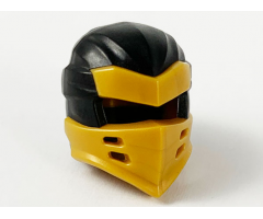 Minifigure, Headgear Ninjago Wrap Type 7 with 4 Slits on Front and Black Fabric Pattern