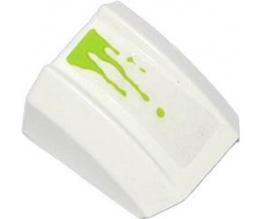 Slope, Curved 2 x 2 Lip with Lime Splatters Pattern Model Left Side (Sticker) - Set 70707