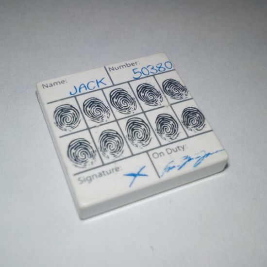 Tile 2 x 2 with Fingerprints File Jack Pattern
