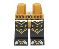 Hips and Black Legs with Gold Scaled Armor, Lime Diamonds and White Claws Pattern