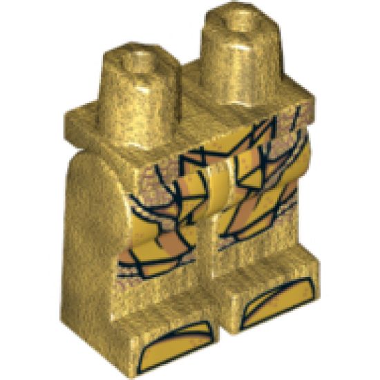 Hips and Legs with Metallic Gold Armor Atlantean Pattern