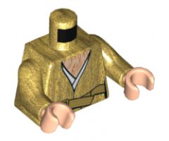 Torso SW Robe with Belt and Bare Chest with Wrinkles Pattern (Supreme Leader Snoke) / Pearl Gold Arms / Light Nougat Hands