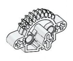 Bionicle Matoran Torso, Gear 9 Tooth with 3 Axle Holes and 2 Pin Holes