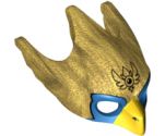Minifigure, Headgear Mask Bird (Eagle) with Yellow Beak and Blue Eye Circles Pattern