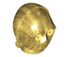 Minifigure, Head, Modified SW C-3PO / K-3PO Protocol Droid with Yellow Eyes Pattern