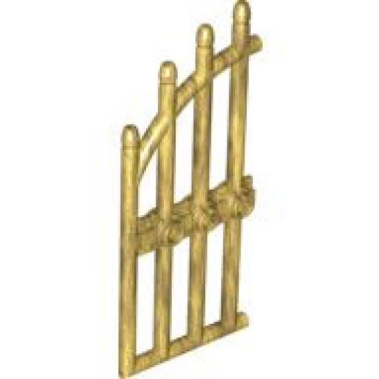 Door 1 x 4 x 9 Arched Gate with Bars and Three Studs