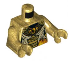 Torso Armor, Gold Scales, Orange and Yellow Trim, Tan Wrappings and Fire at Waist Pattern / Pearl Gold Arms / Pearl Gold Hands