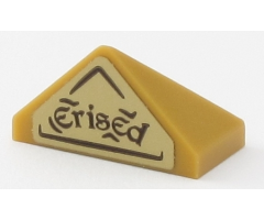 Slope 45 2 x 1 Triple with Bottom Stud Holder with 'Erised' and HP Mirror of Erised Ornament Pattern (Sticker) - Set 75954