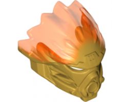Bionicle, Kanohi Mask of Fire (Unity) with Marbled Trans-Neon Orange Pattern