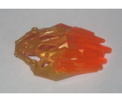 Bionicle Crystal Armor with Marbled Trans-Neon Orange Pattern