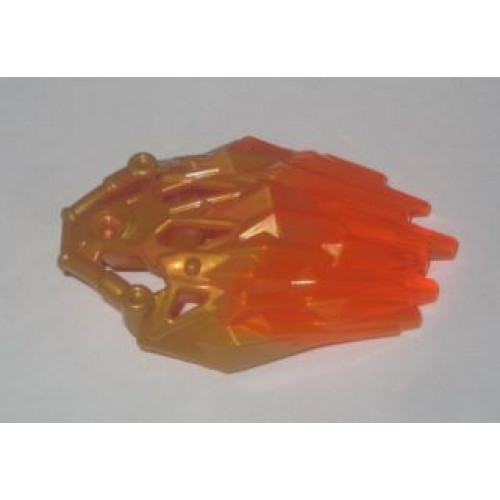 Bionicle Crystal Armor with Marbled Trans-Neon Orange Pattern