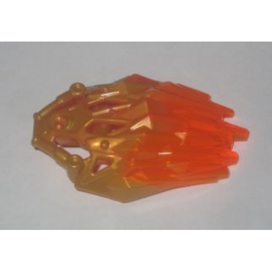 Bionicle Crystal Armor with Marbled Trans-Neon Orange Pattern
