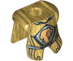 Minifigure, Body Wear Armor Breastplate with Leg Protection, Kingdoms Lion Head and Belt Pattern