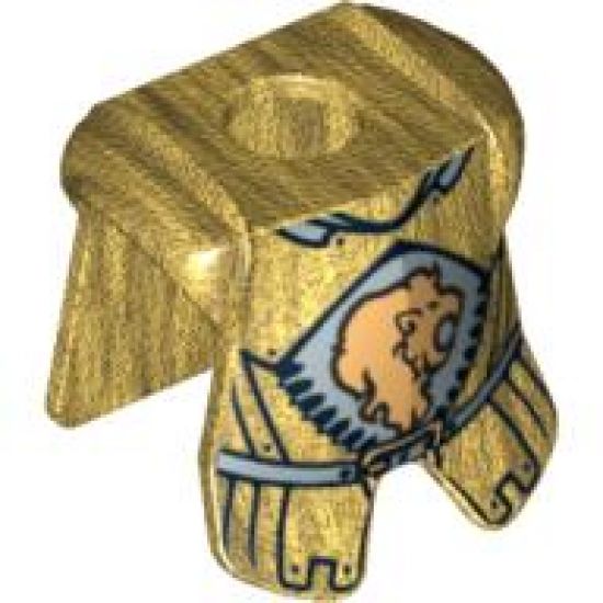 Minifigure, Body Wear Armor Breastplate with Leg Protection, Kingdoms Lion Head and Belt Pattern