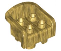 Duplo, Furniture Chair with 4 Studs, Curved Back and Feet
