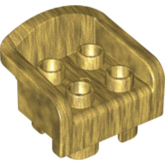 Duplo, Furniture Chair with 4 Studs, Curved Back and Feet