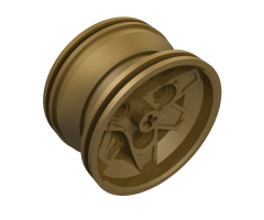 Wheel 43.2mm D. x 26mm Technic Racing Small, 3 Pin Holes