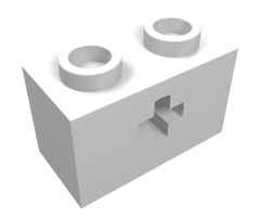Technic, Brick 1 x 2 with Axle Hole (+ Shape) and Inside Side Supports