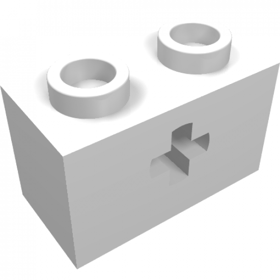 Technic, Brick 1 x 2 with Axle Hole (+ Shape) and Inside Side Supports