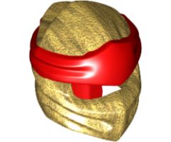 Minifigure, Headgear Ninjago Wrap Type 4 with Red Headband Pattern