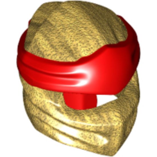 Minifigure, Headgear Ninjago Wrap Type 4 with Red Headband Pattern