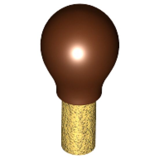 Minifigure, Utensil Maraca with Reddish Brown Bulb (Potion Flask) Pattern