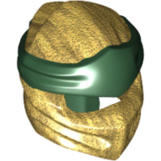 Minifigure, Headgear Ninjago Wrap Type 4 with Dark Green Headband Pattern