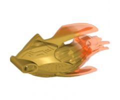 Bionicle Creature Head/Mask with Marbled Trans-Neon Orange Pattern