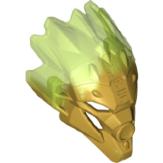 Bionicle, Kanohi Mask of Jungle (Unity) with Marbled Trans-Bright Green Pattern