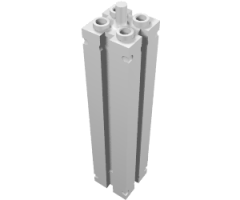 Support 2 x 2 x 8 with Grooves and Top Peg, Smooth on All Sides