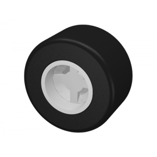 Wheel & Tire Assembly 8mm D. x 9mm (for Slicks), Hole Round for Wheels Holder Pin with Black Tire Smooth Small Wide Slick (30027a / 30028)