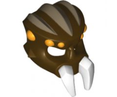 Minifigure, Headgear Mask Spider with White Pincers, Orange Spots and Dark Tan Ridges Pattern