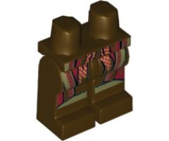 Hips and Legs with Olive Green, Dark Red, and Gold Trim Pattern