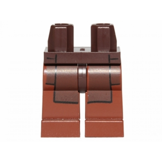 Hips and Reddish Brown Legs with SW Dark Brown Jedi Robe Pattern