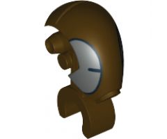 Minifigure, Head, Modified Mechanical with Dark Bluish Gray and Black Pattern (SW FA-4 Pilot Droid)