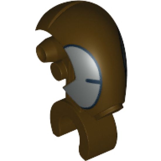 Minifigure, Head, Modified Mechanical with Dark Bluish Gray and Black Pattern (SW FA-4 Pilot Droid)
