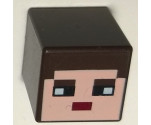 Minifigure, Head, Modified Cube with Minecraft Skin 3 Pattern