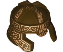 Minifigure, Headgear Helmet Castle with Cheek Protection and Dark Red Ornaments Pattern (Gimli)