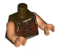 Torso SW Gungan Vest with Gold Belt Front and Back Pattern / Nougat Arms / Nougat Hands