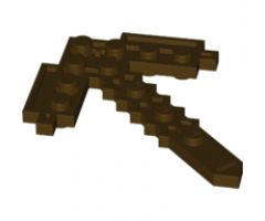 Large Figure Part Minecraft Pickaxe with Solid Studs on One Side and Hollow Studs on One Side
