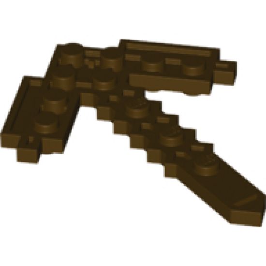 Large Figure Part Minecraft Pickaxe with Solid Studs on One Side and Hollow Studs on One Side