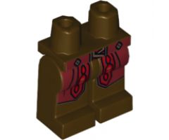 Hips and Legs with Dark Red Belt and Coattails, Gold and Red Trim Pattern