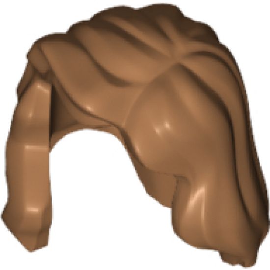 Minifigure, Hair Female Mid-Length with Part over Right Shoulder
