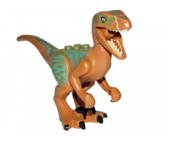 Animal, Dinosaur Raptor / Velociraptor with Olive Green Back and Sand Green Markings (Jurassic World Echo)