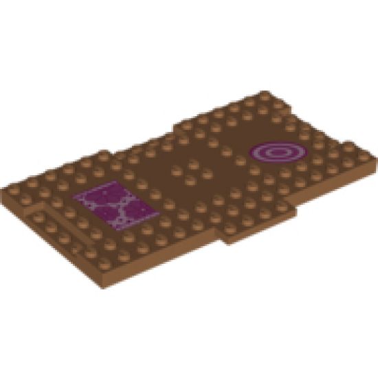 Brick, Modified 8 x 16 with 1 x 4 Indentations and 1 x 4 Plate with Floor Mats Pattern