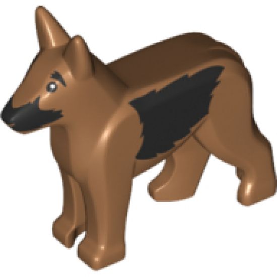 Dog, Alsatian / German Shepherd with Black Eyes, Nose, Muzzle and Sides Pattern