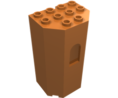 Panel 3 x 4 x 6 Turret Wall with Window