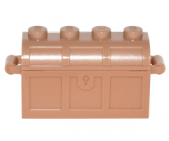 Container Treasure Chest Bottom - Slots in Back with Same Color Container, Treasure Chest Lid - Thick Hinge (4738a / 4739a)